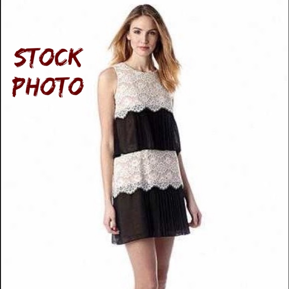 Jessica Simpson Women’s Stunning Dress in  Champagne/ivory /black  NWOT